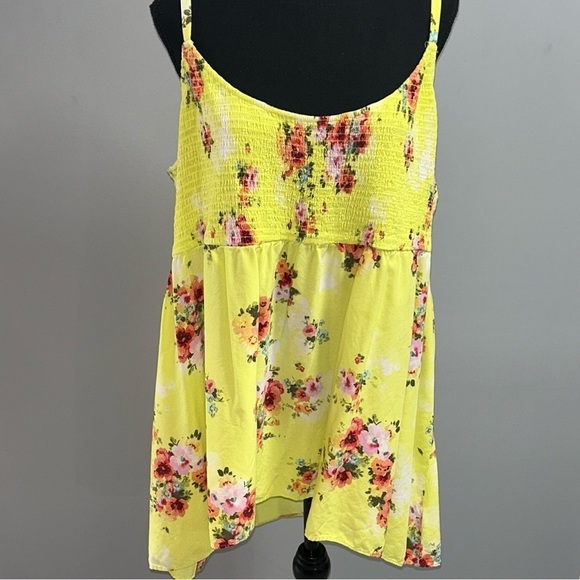 Torrid Floral Tank Top - Yellow and Multicolor - Picture 2 of 6